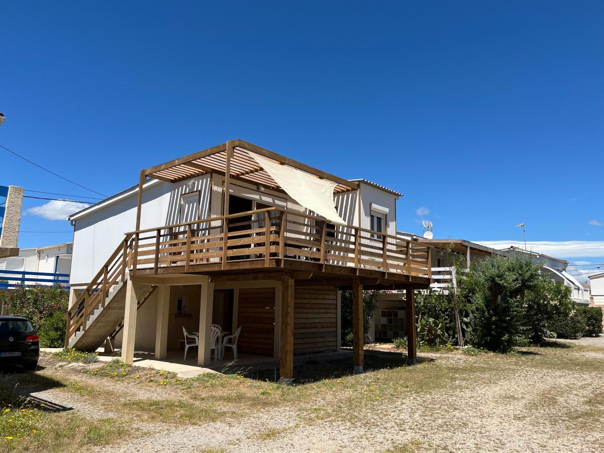 Maison Chalet 200 M De La Plage Climatisation Et Wifi Gruissan Exterior foto