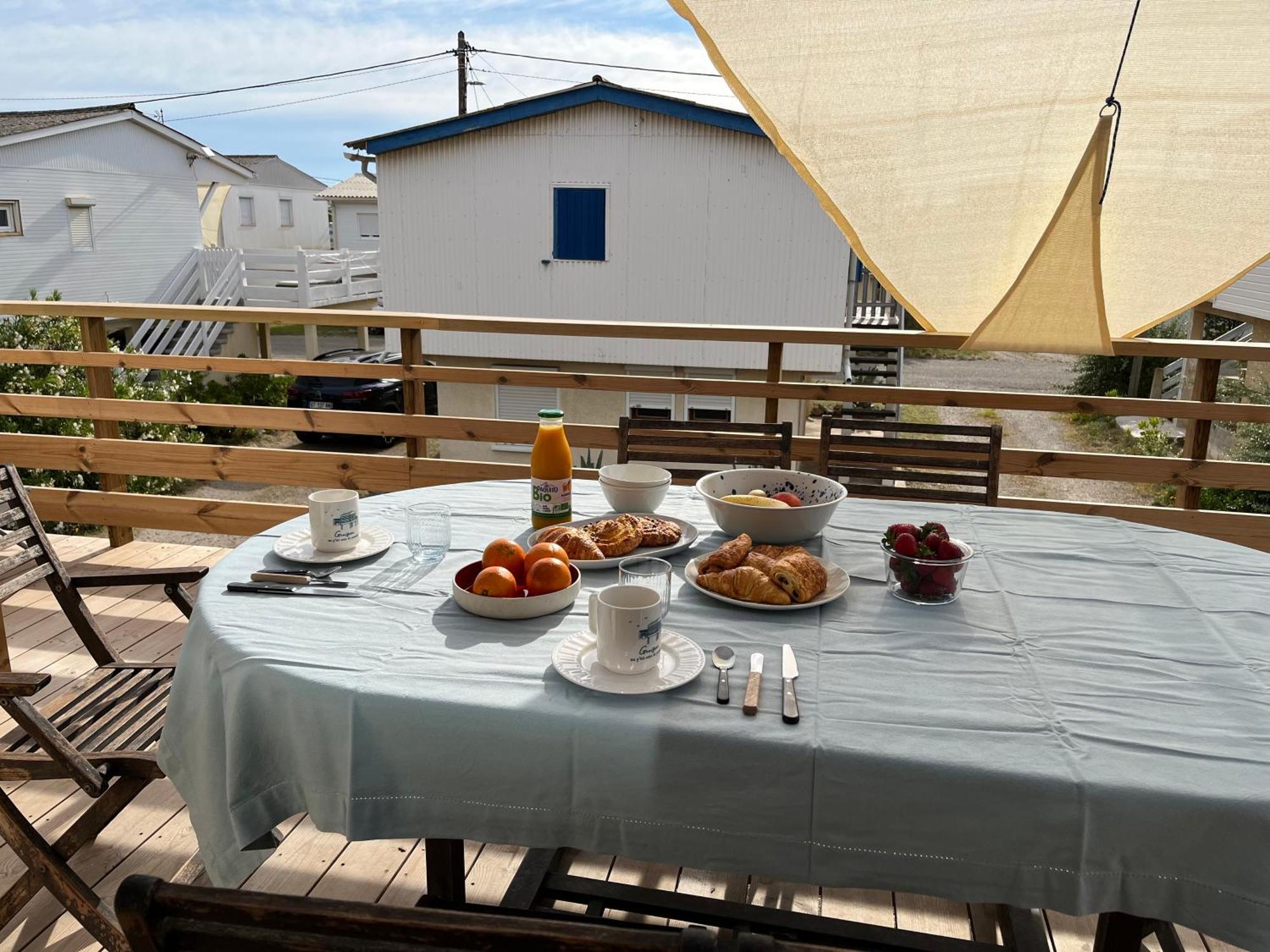 Maison Chalet 200 M De La Plage Climatisation Et Wifi Gruissan Exterior foto